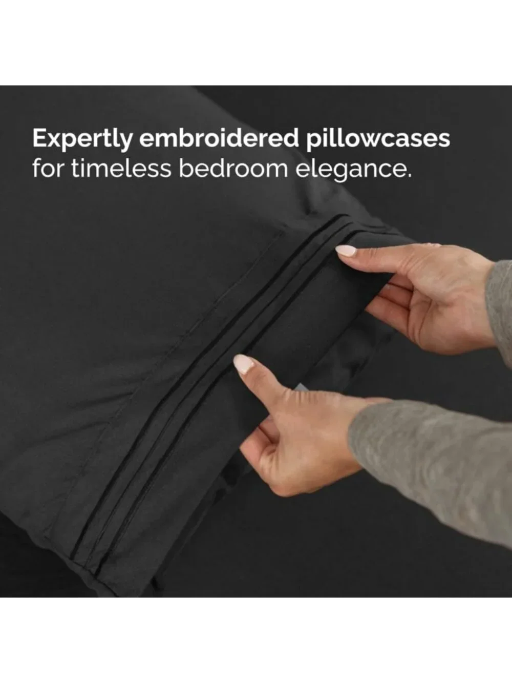 Ultra-Soft Black Split Head King 4-Piece Sheet Set - Breathable & Cozy Bedding